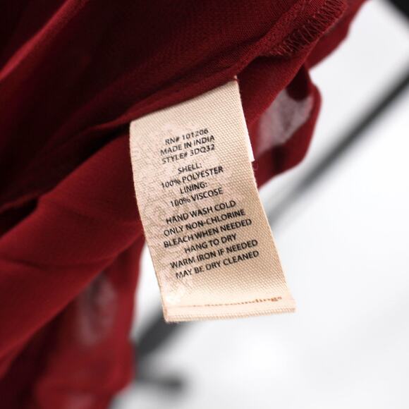 Soft Surroundings Red Floral Woodland Manor Roby Brown Stripe Dress M NEW Hi-Low - Picture 8 of 8